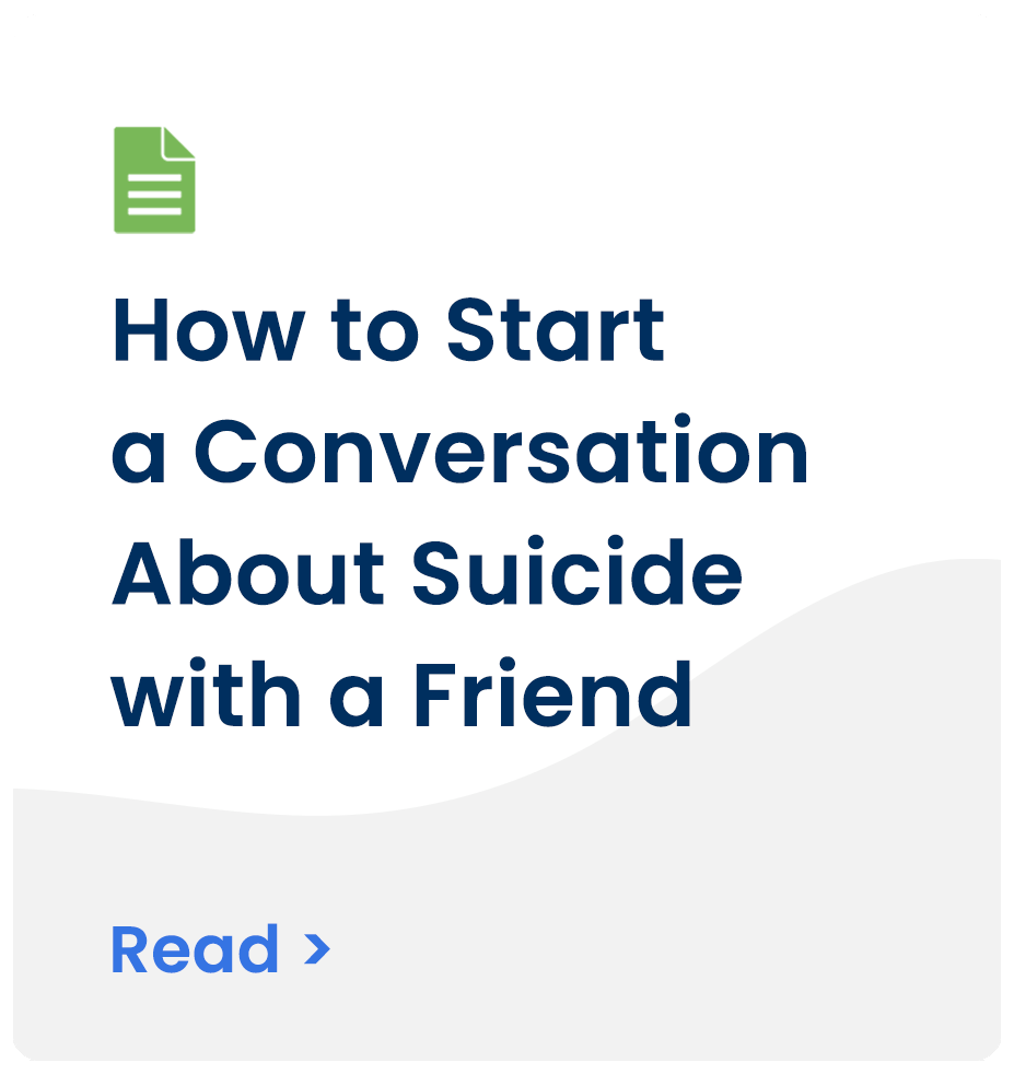 How to Start a Conversation About Suicide with a Friend