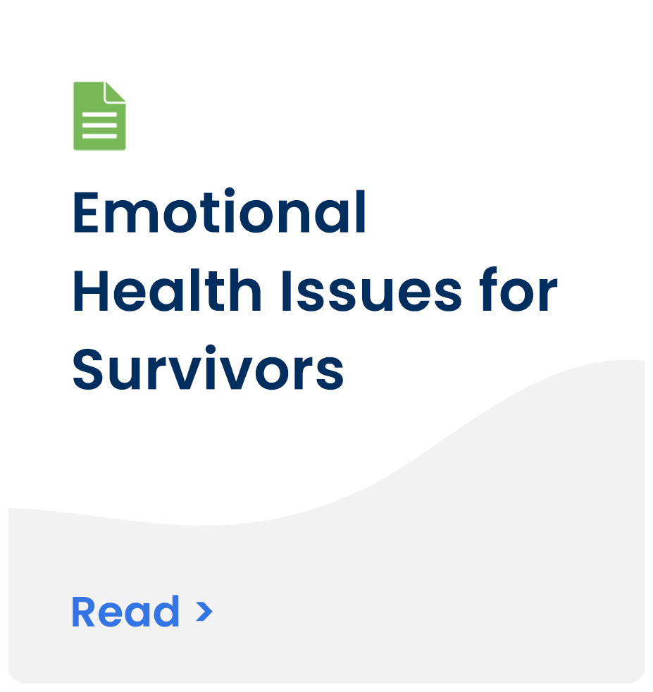 Emotional Health Issues for Survivors