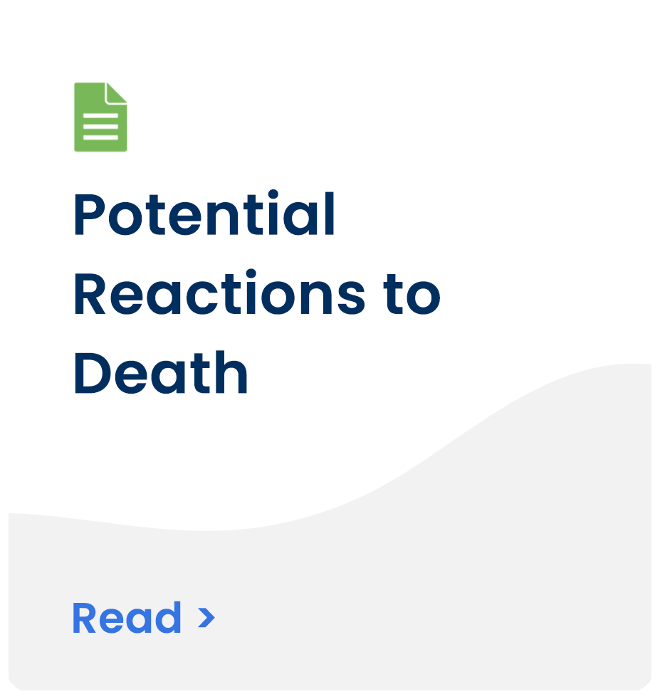 Potential Reactions to Death
