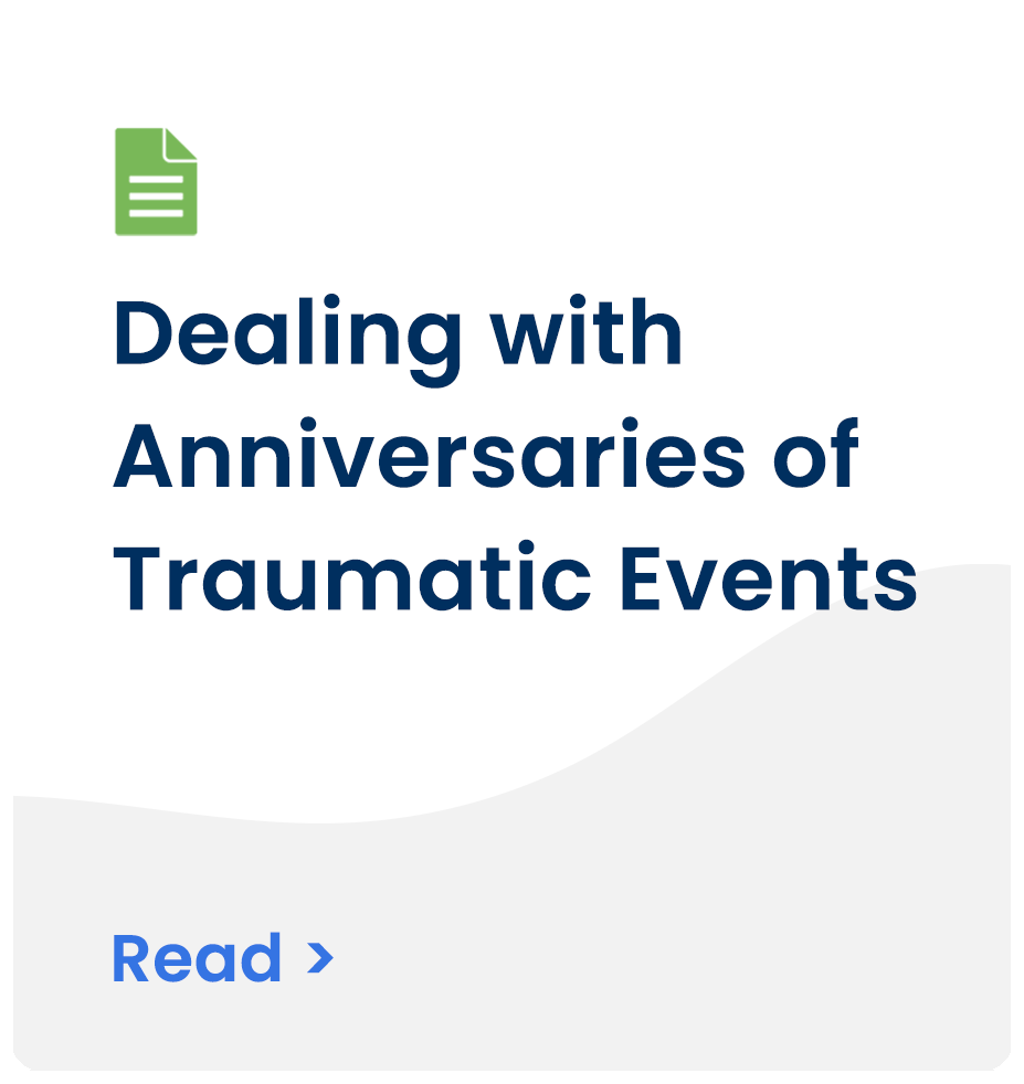 Dealing with Anniversaries of Traumatic Events