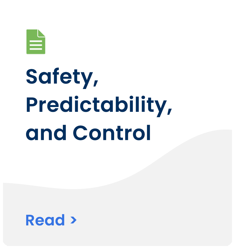 Safety, Predictability, and Control